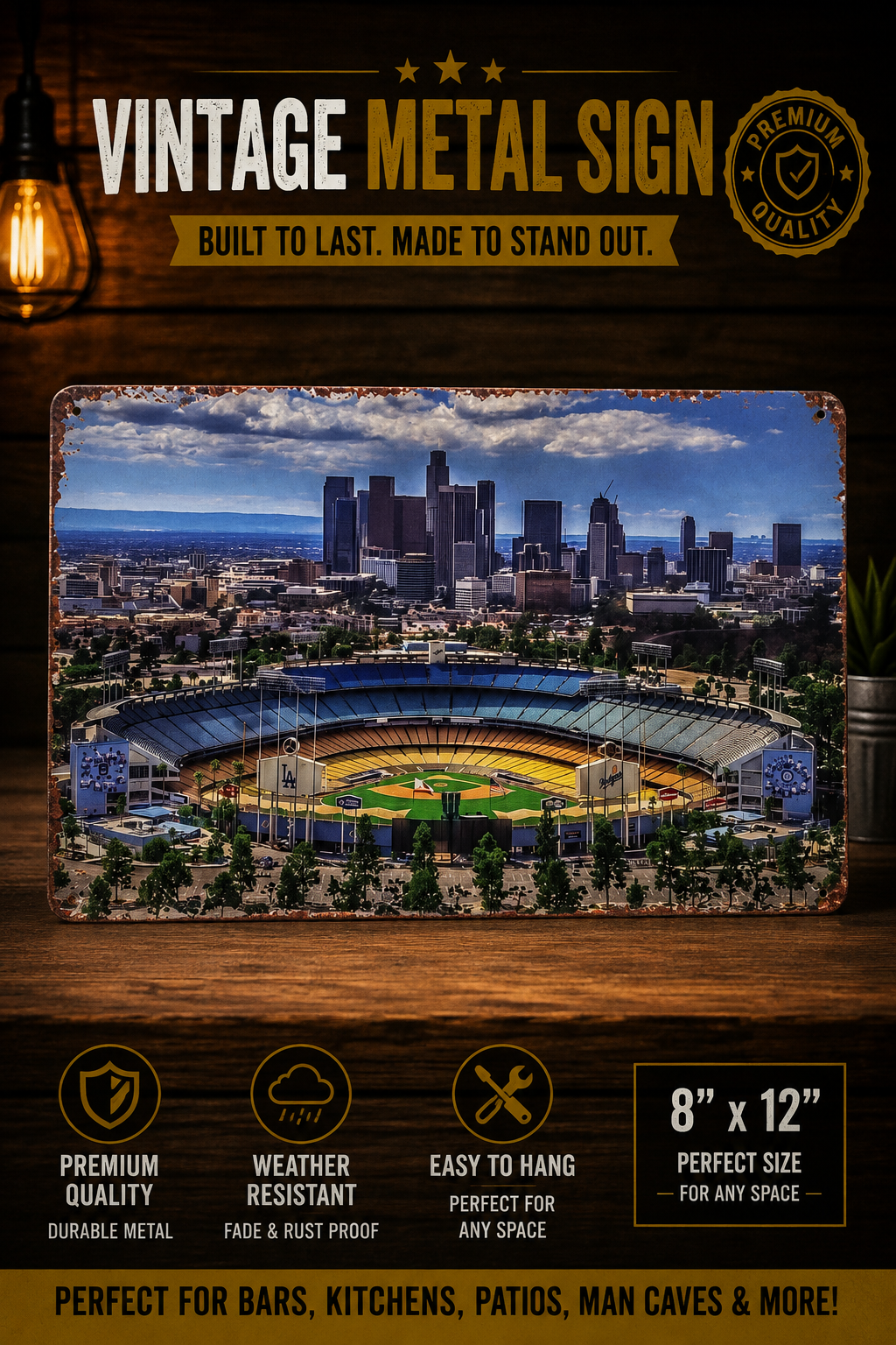 Dodger Stadium Classic Man Cave Wall Decor