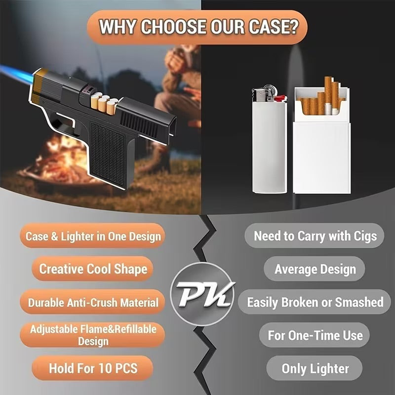 Cigarette Gun Holder & Butane Lighter