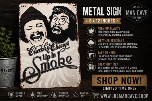 Cheech & Chong Up in Smoke Metal Sign | 8x12 Classic Comedy Wall Decor