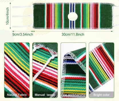 Cinco De Mayo Beer Bottle Covers - Mexican Serape Ponchos