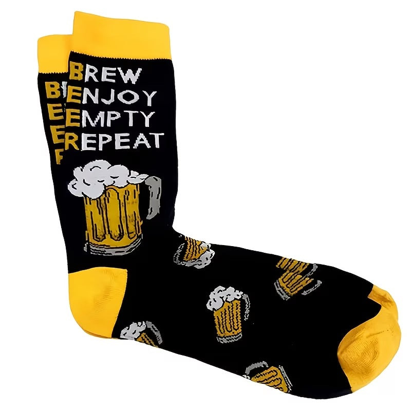 Brew Enjoy Empty & Repeat Beer Socks