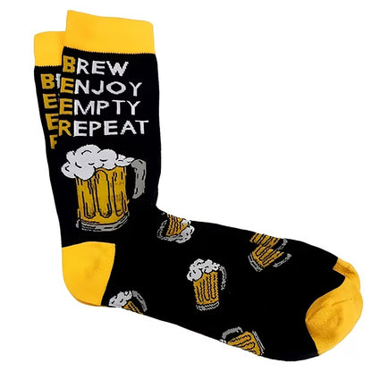 Brew Enjoy Empty & Repeat Beer Socks