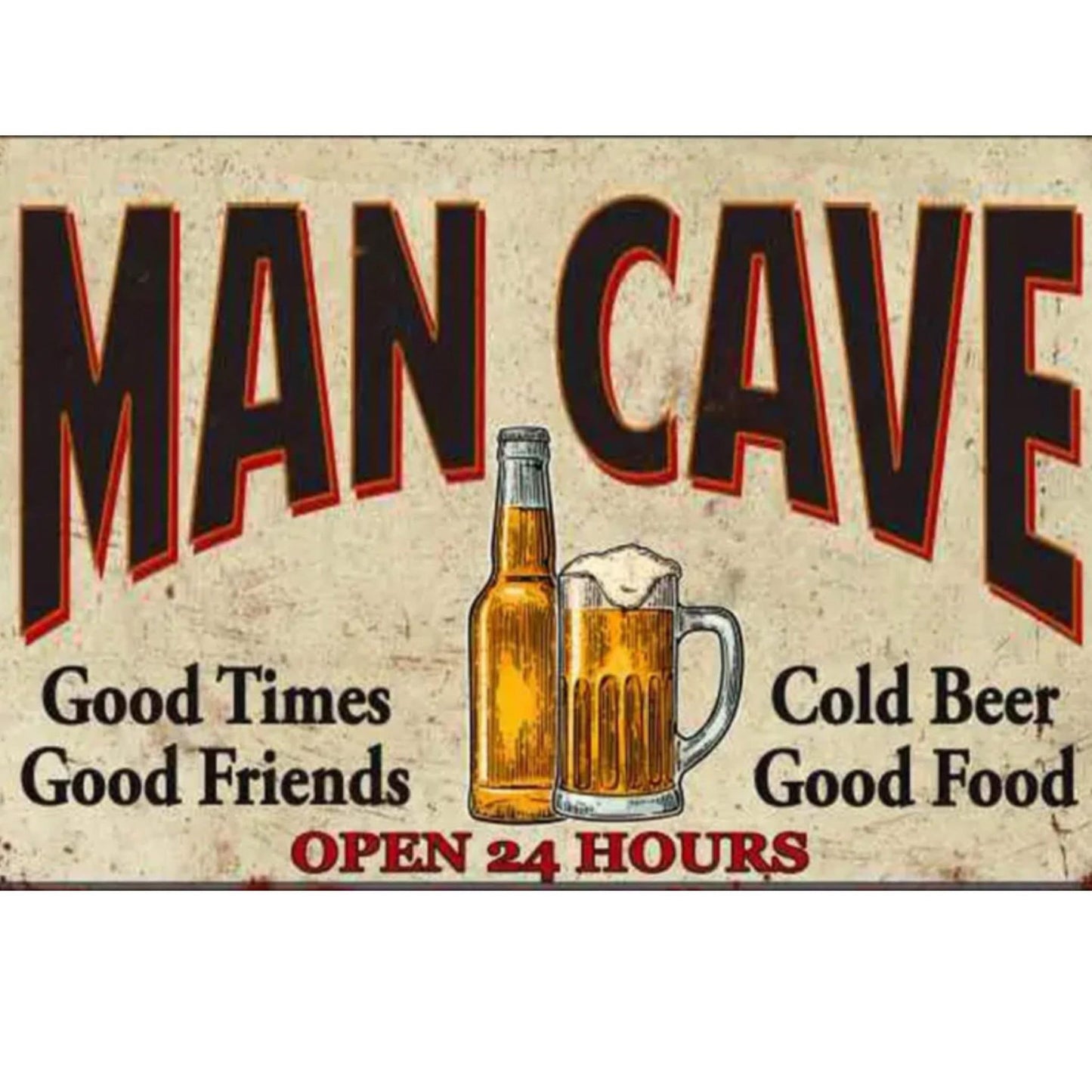 Tin Vintage Man Cave Sign