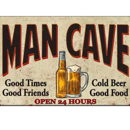 Tin Vintage Man Cave Sign